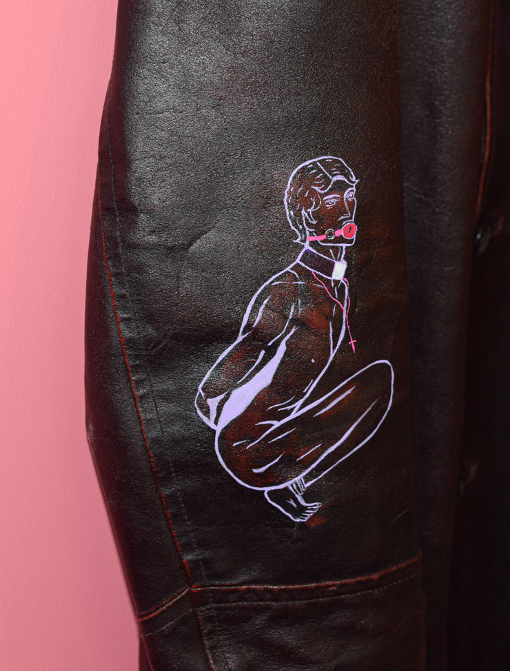 Vintage Painted Valentino Leather Jacket