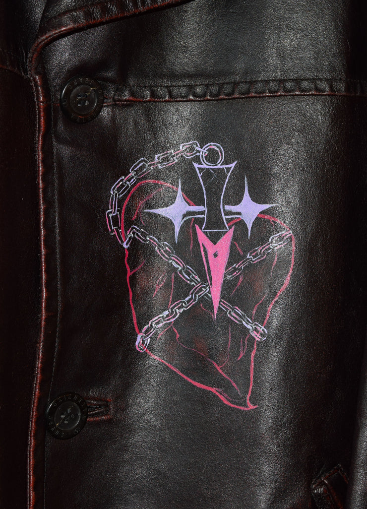 Vintage Painted Valentino Leather Jacket