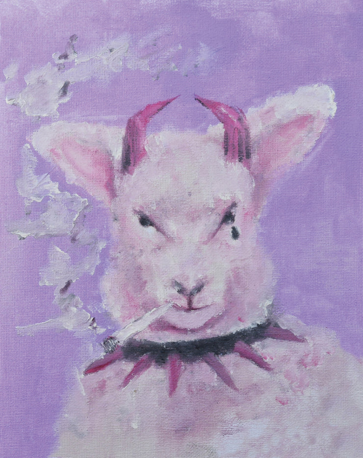 Smoking Lamb Print