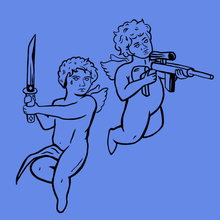 Naughty Cherubs print